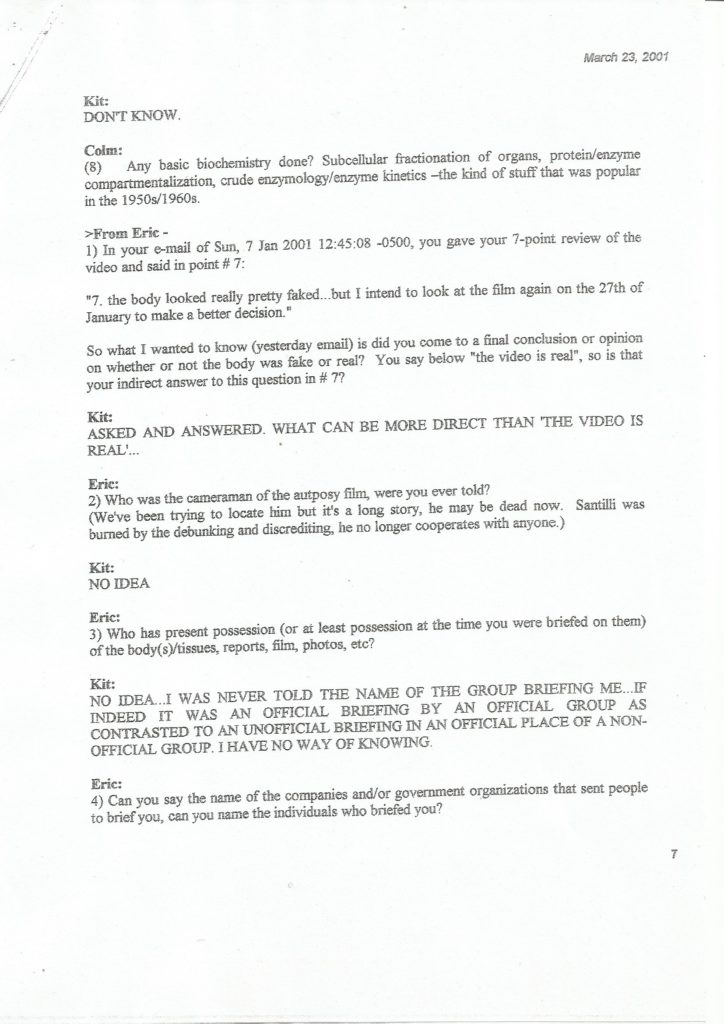 Bigelow Memorandum - Seite 7