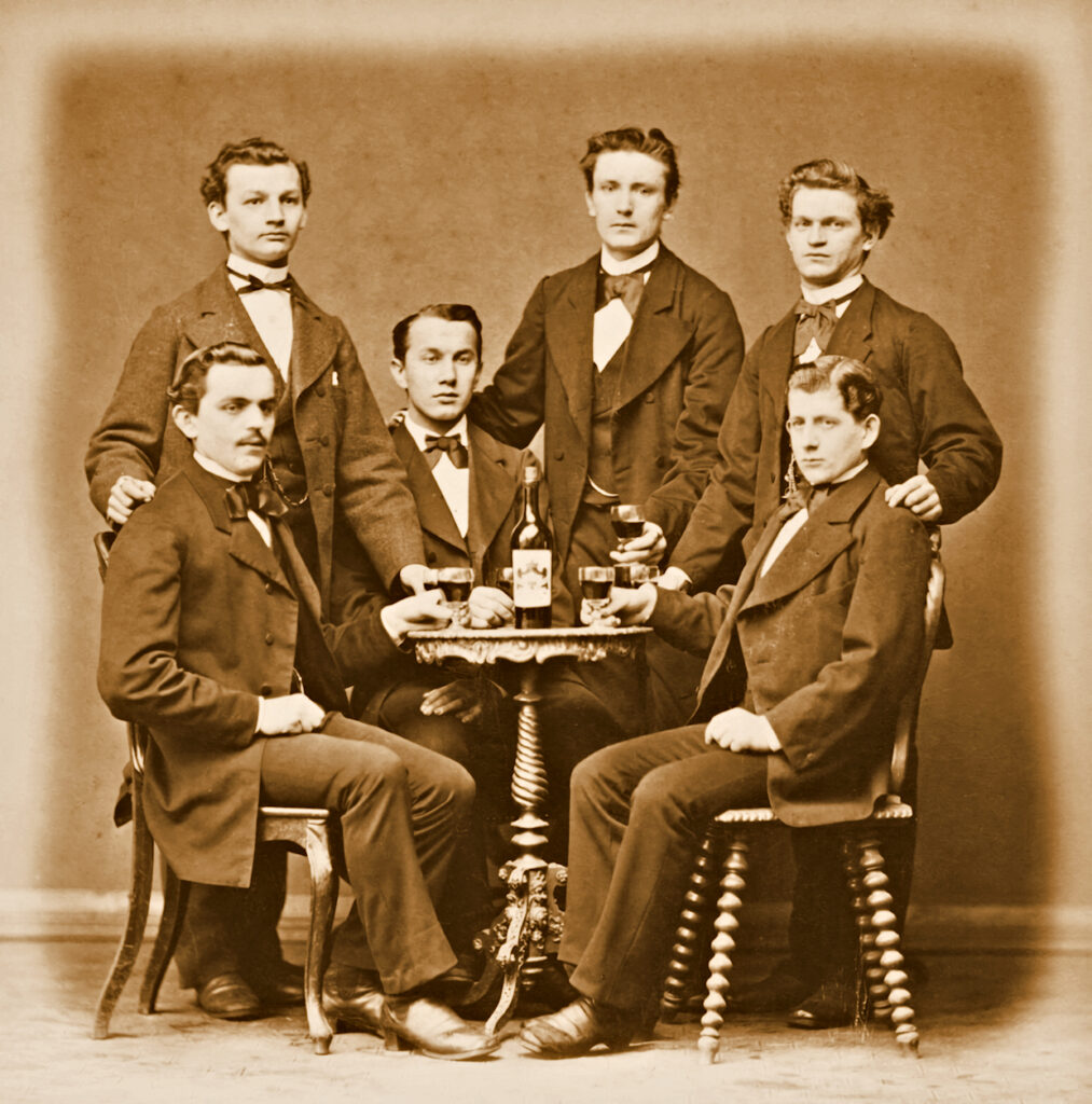 Herrengruppe im Jahr 1900