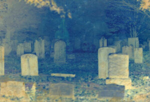 Geist auf dem Friedhof