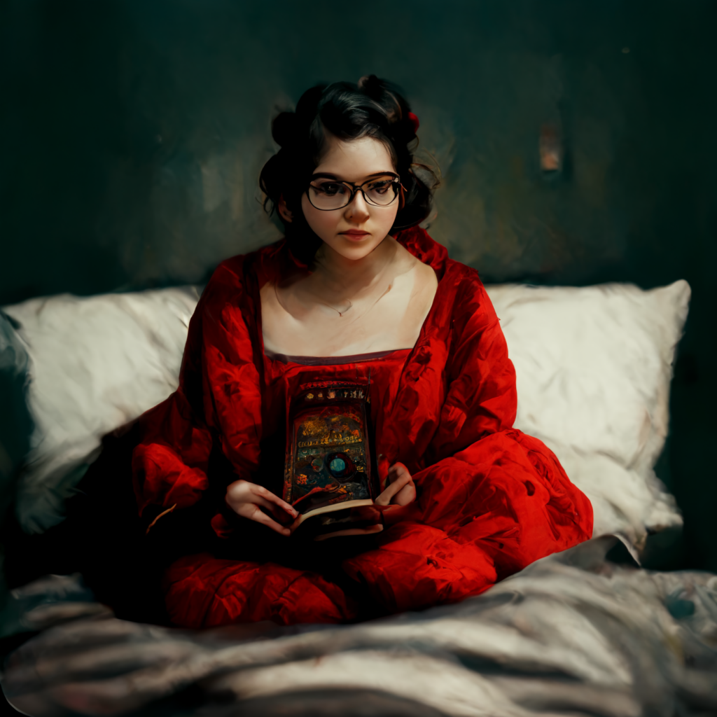 Frau mit Buch