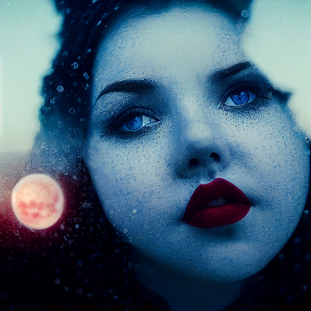 Fantasy-Artwork: Blue Face