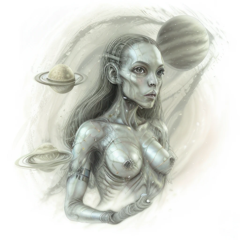 Illustration: Alienfrau