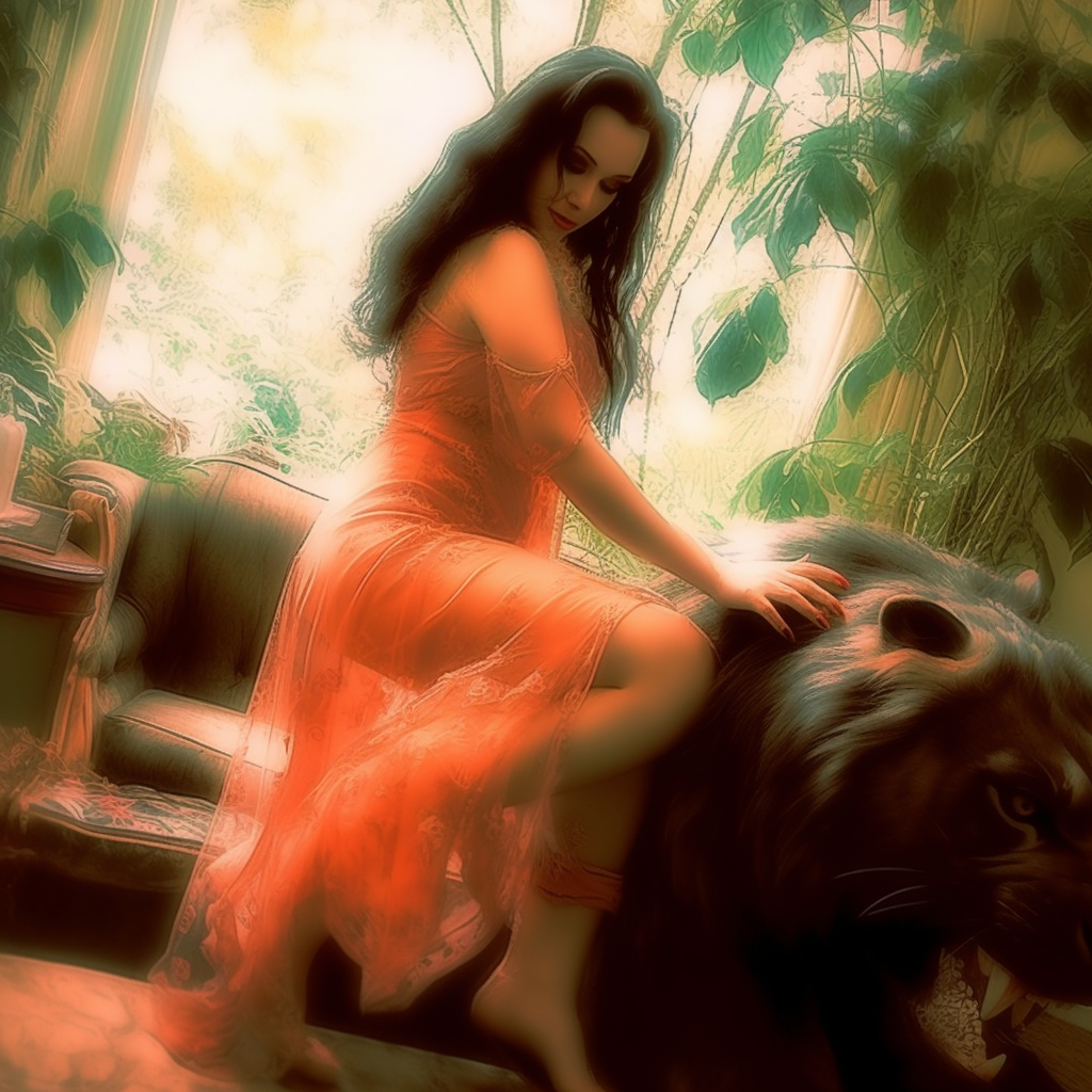 Fantasy-Artwork: Lady in Red