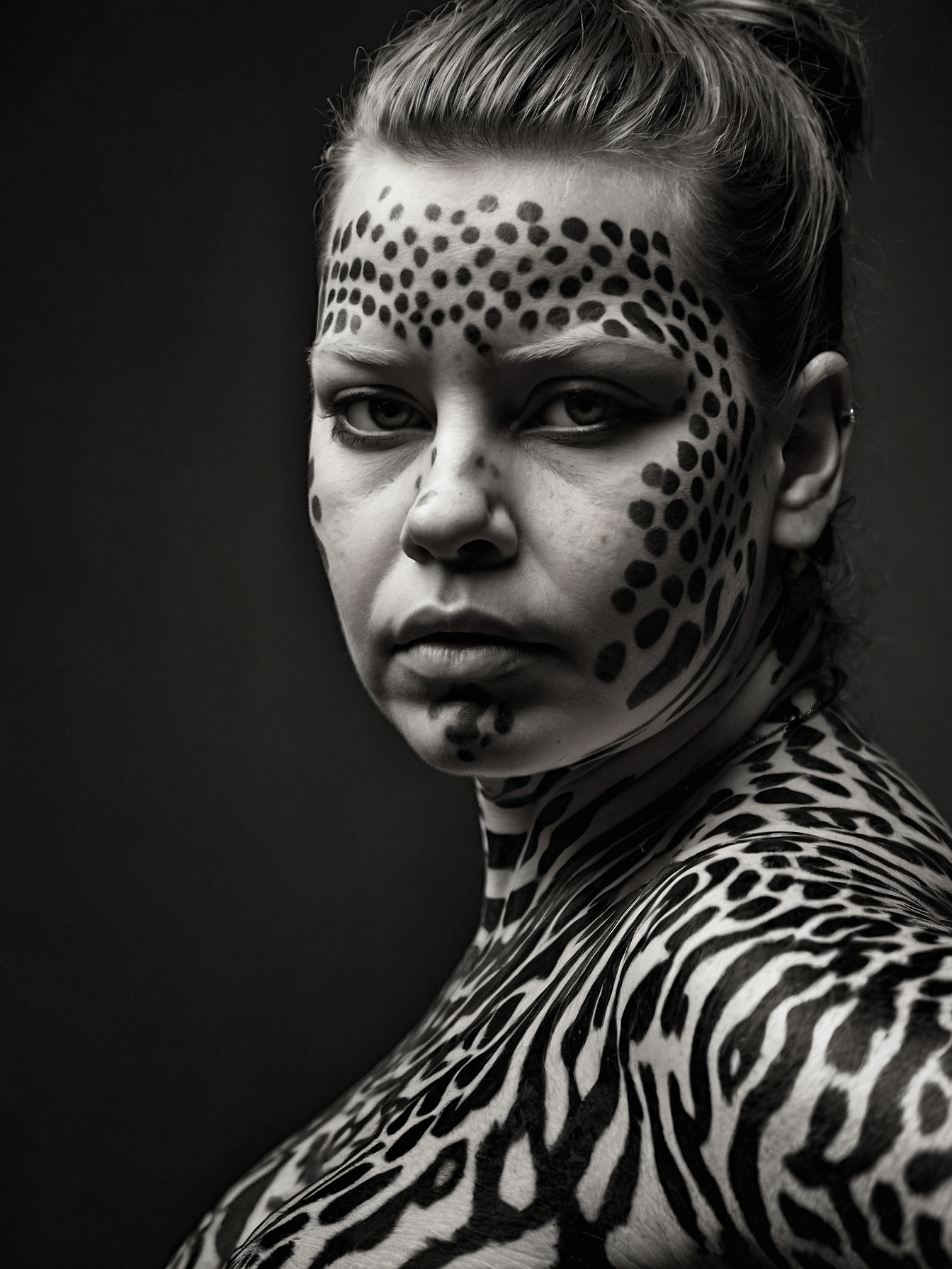Animalische Eleganz: Ein monochromes Porträt