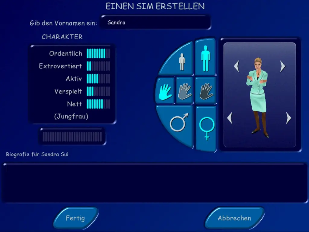Sim erstellen