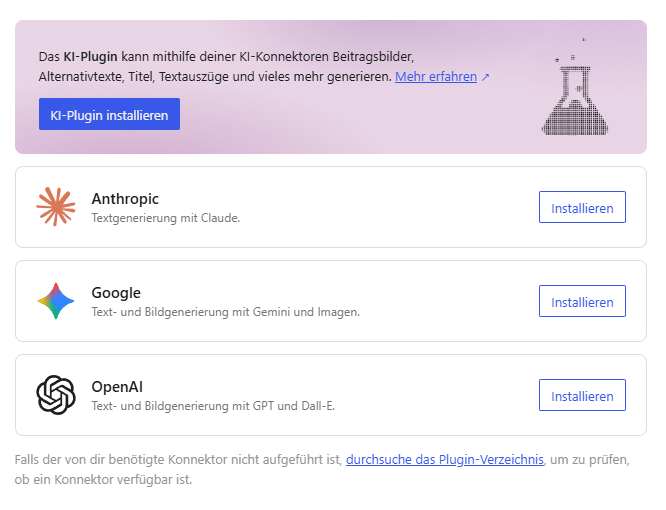 KI Connector in WordPress 7.0