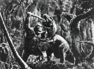 Kampf gegen einen Tyrannosaurus