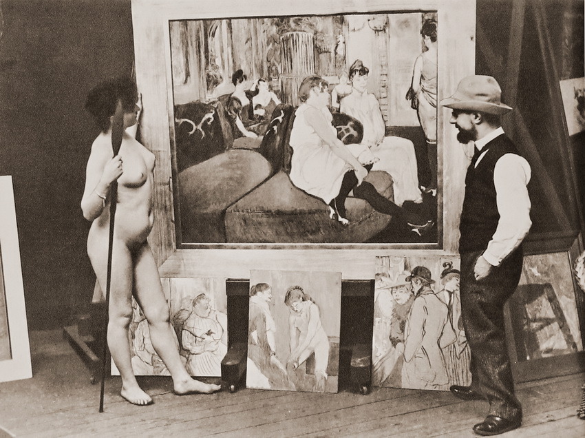 Henri de Toulouse-Lautrec (ca. 1900) mit Muse und Werk